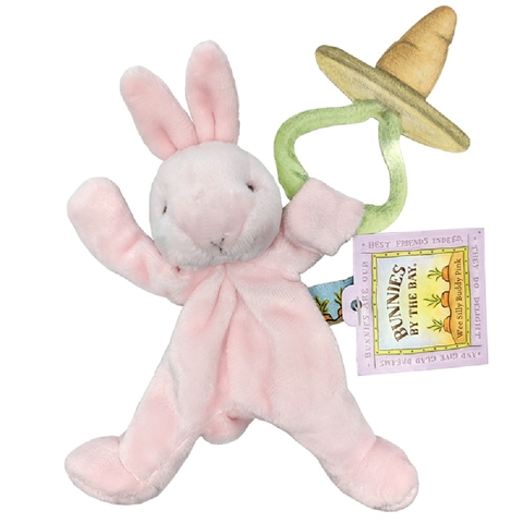 Bunnies By The Bay Wee SIlly Buddy Soother Holder Bunny - Pink image 0 Large Image