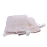 Bubba Blue Confetti Knit Cot Blanket Pink image 1