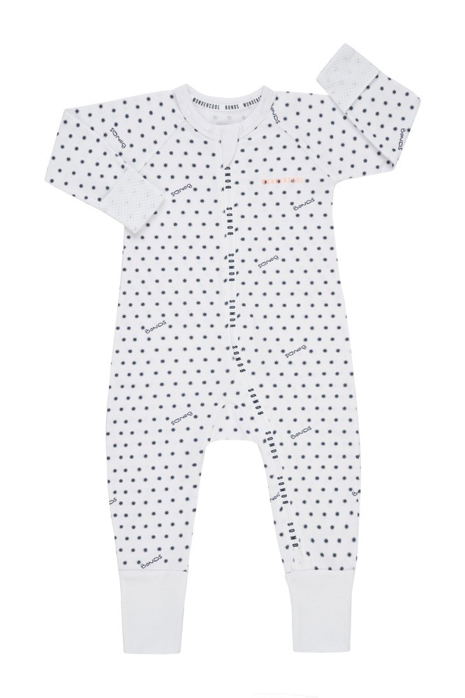 Bonds Wondercool Zippy Summer Baby White 0