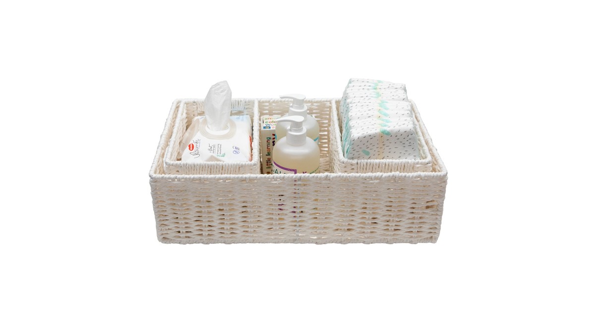 Woven Basket Lined Baskets For Nursery 4Baby Nursery Basket Set