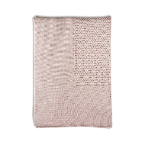 Little Bamboo Knit Blanket Dusty Pink image 0 Large Image