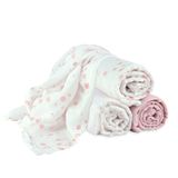 Little Bamboo Muslin Wrap Dusty Pink 3 Pack image 0