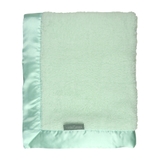 The Little Linen Company Sherpa Stroller Blanket Muted Mint image 0