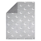 4Baby Velour Blanket Grey Moon & Stars image 1