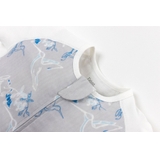 Nest Design Sleep Suit Short Sleeve 0.6 Tog Hummingbird Grey Large image 6