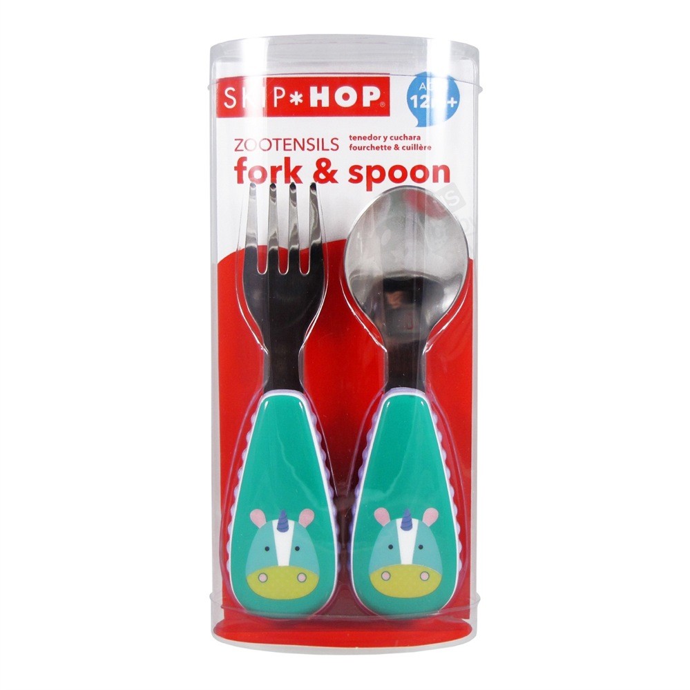 Skip Hop Zootensils Fork & Spoon Set - Unicorn | Utensils | Baby Bunting NZ