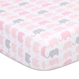 The Peanut Shell Sweet Peanut Cot Fitted Sheet Elephant image 0