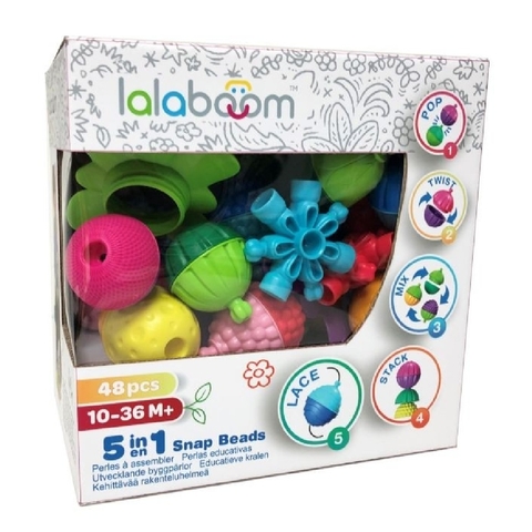 Lalaboom 5 In 1 Snap Beads - 48 Pieces image 0 Large Image