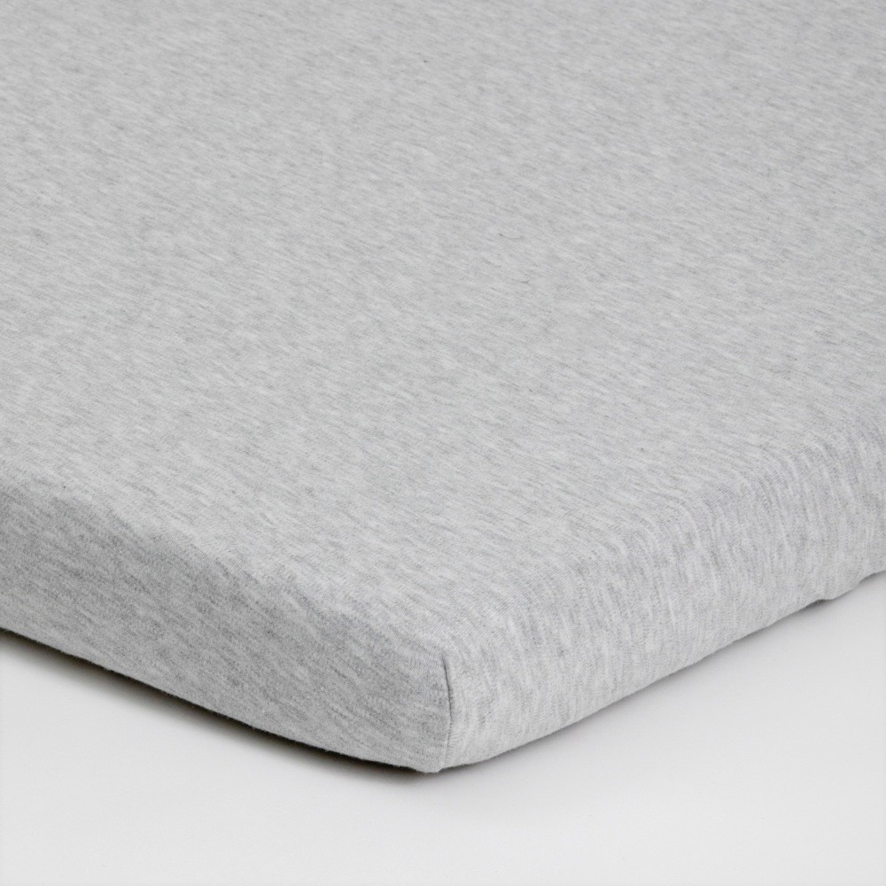 4Baby Jersey Fitted Sheet Grey Marle 2 Pack Baby
