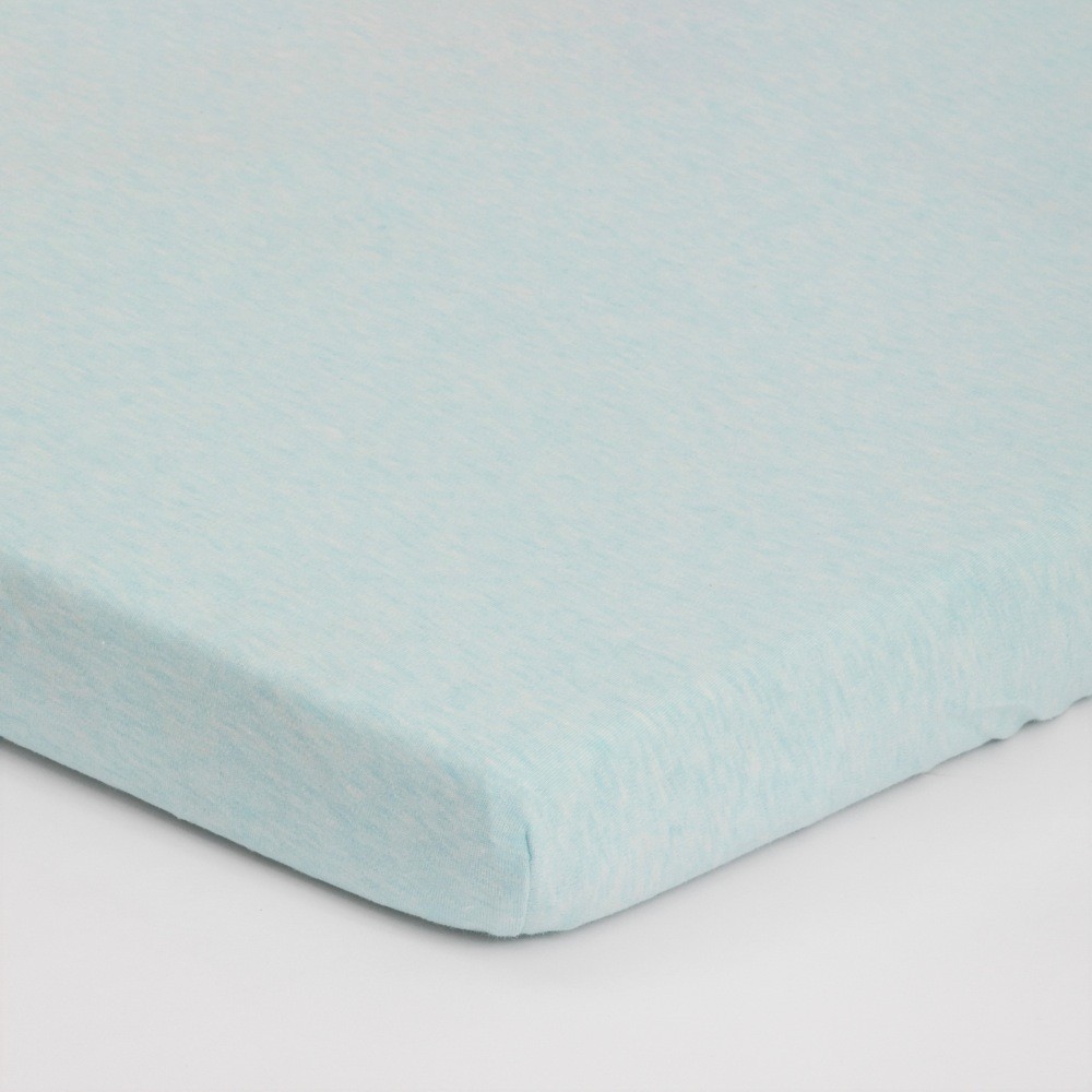 4Baby Jersey Fitted Sheet Mint Marle 2 Pack Baby
