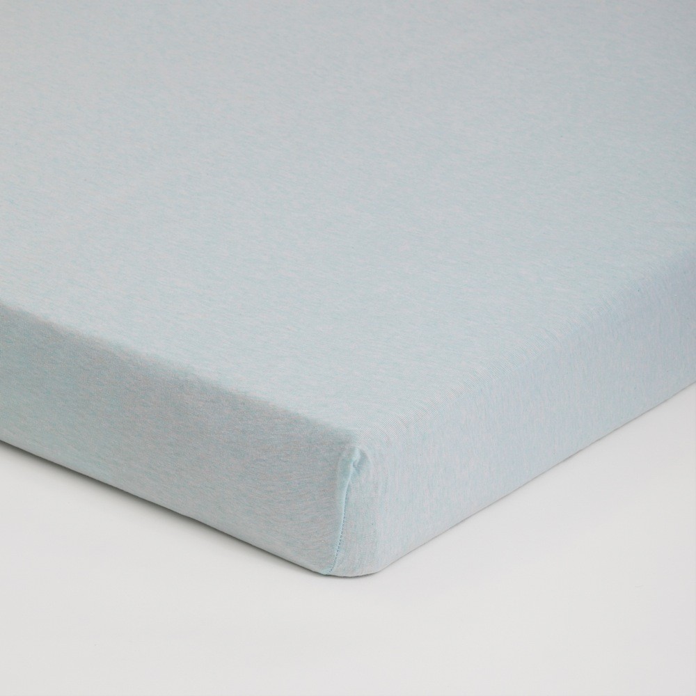 4Baby Jersey Cot Fitted Sheet Mint Marle 2 Pack Cot Baby Bunting AU