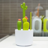 Boon Cacti Bottle Brush Set - White Pot - 4 Pieces image 2
