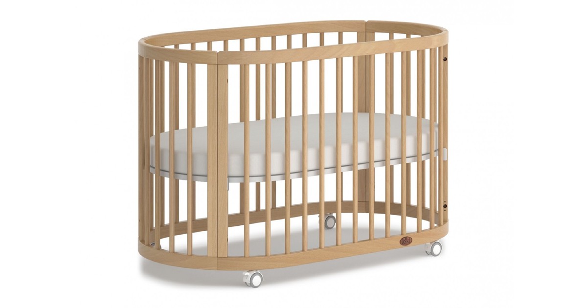 Boori Oasis Oval Cot Beech | Baby Bunting AU