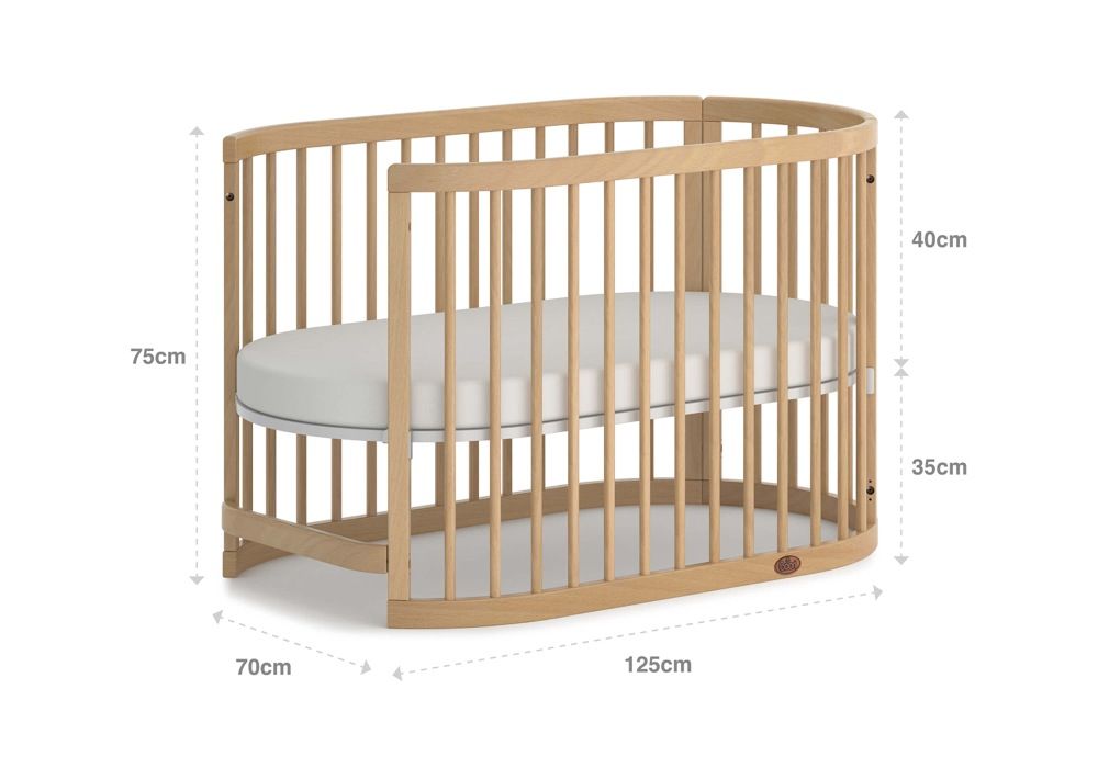 Oasis Oval Cot: Modern, Stylish, Secure