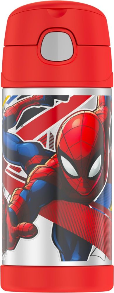 Thermos Funtainer Insulated Bottle Spiderman 355ml Cups