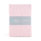 Bilbi Jersey Cot Fitted Sheet Pink Floral image 0