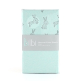 Bilbi Jersey Bassinet Fitted Sheet Green Bunny 2 Pack image 0