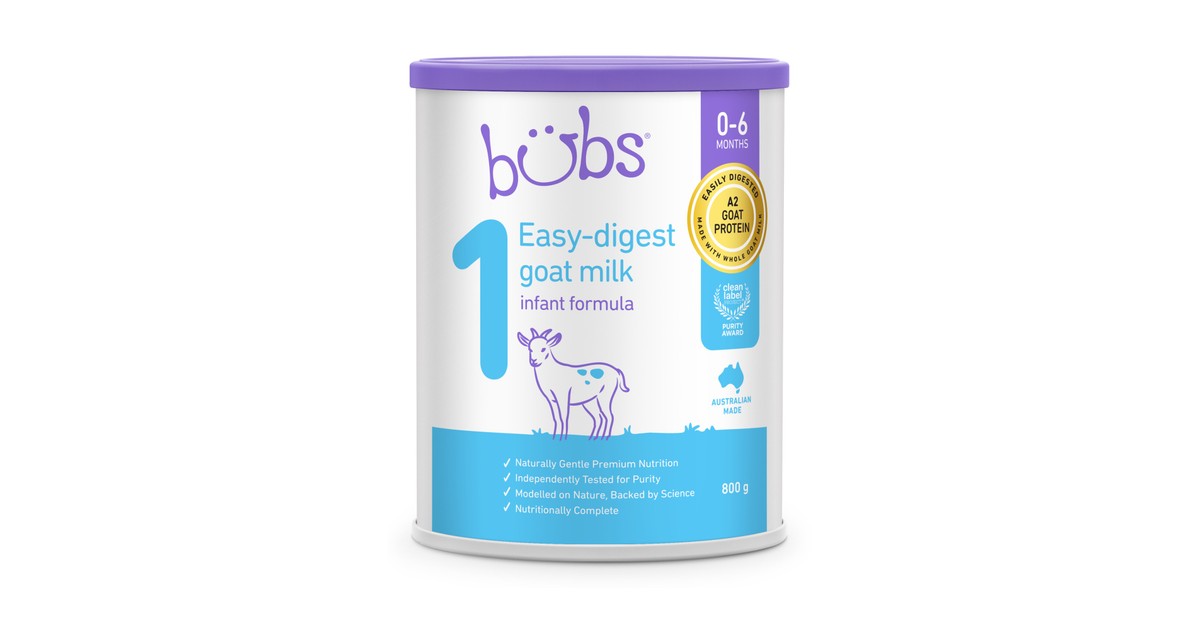 Bubs Food & Formula Easy-digest Goat Milk Infant Formula Stage 1 