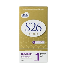 Alula S-26 Gold Stage 1 Newborn Infant Formula 0 to 6 months Stickpack 6 x 17g
