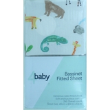 4Baby Bassinet Fitted Sheet Safari 2 Pack image 0