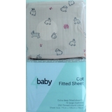 4Baby Cot Fitted Sheet Rabbit Run 2 Pack image 0