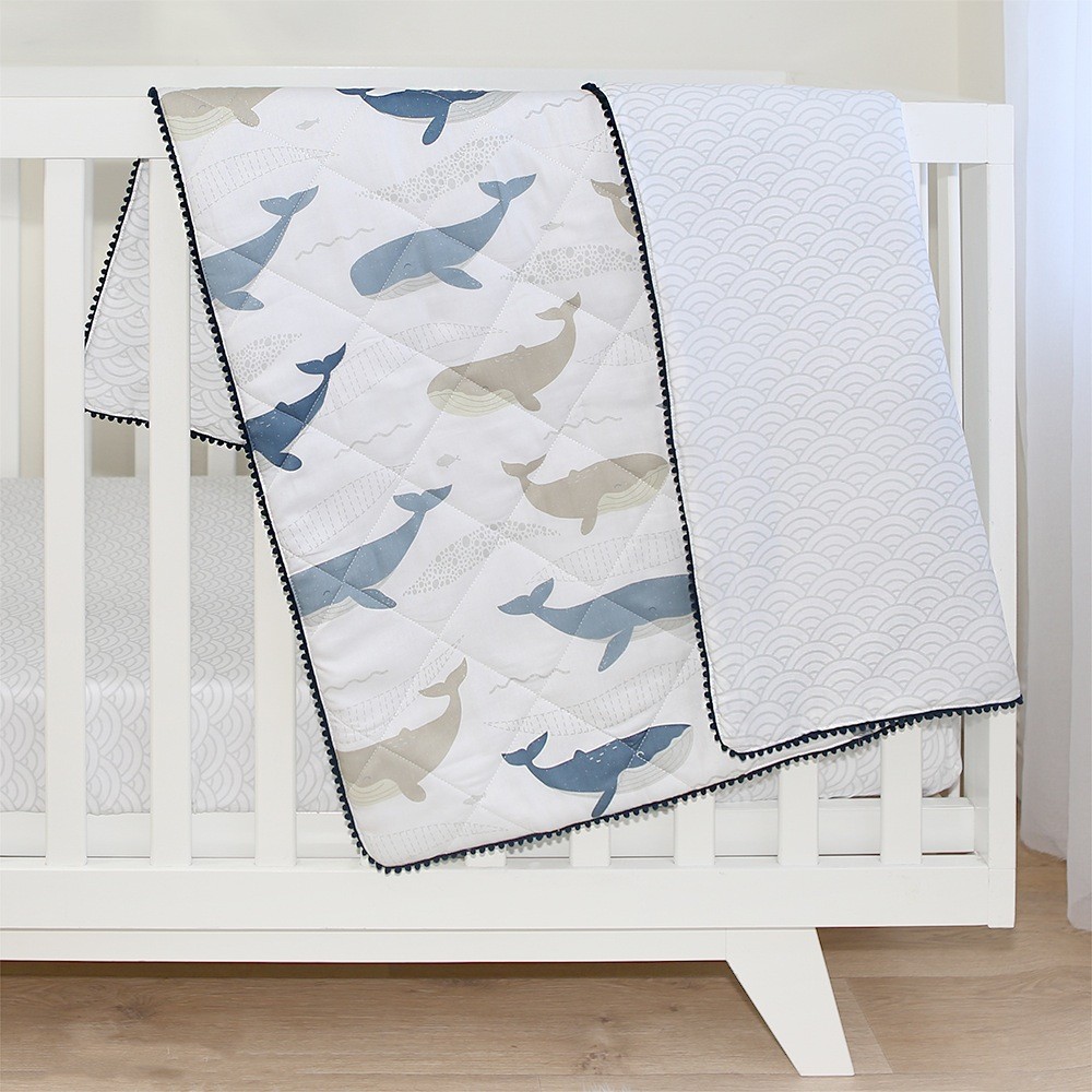 Lolli Living Oceania Cot Comforter Navy Cot Baby Bunting NZ