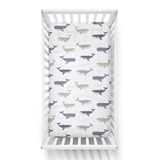 Lolli Living Oceania Cot Fitted Sheet Whales image 0