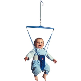 Jolly Jumper Bouncer Deluxe With Foot Rattles - Blue