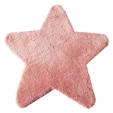 Bilbi Star Shaggy Rug 90X90cm Pink image 0