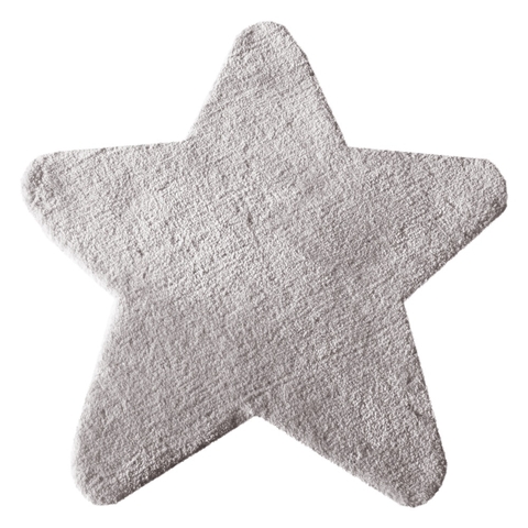 Bilbi Star Shaggy Rug 90X90cm Silver image 0 Large Image