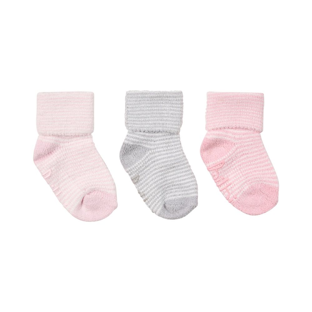 Bilbi 3 Pack Sock Cozy Turn Top Pink Stripe | Booties, Socks & Shoes ...