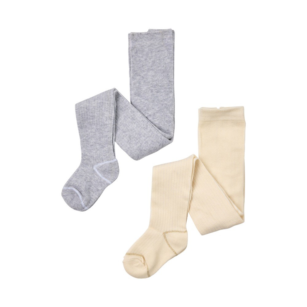 Bilbi 2 Pack Tight Rib Waist Sparkle White Size 0-1 Years