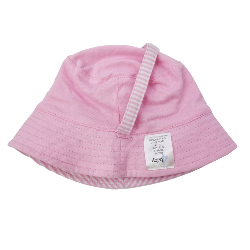 4Baby Jersey Bucket Hat - Pink Stripe | Baby Bunting AU