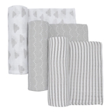 Living Textiles Muslin Wrap 3 Pack Grey image 1