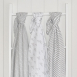 Living Textiles Muslin Wrap 3 Pack Grey image 3