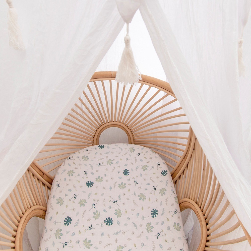 Living Textiles Organic Fitted Sheet Banana Leaf 2 Pack