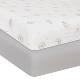 Living Textiles Organic Cot Fitted Sheet Dandelion 2 Pack image 0