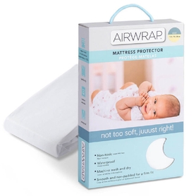 Airwrap Mattress Protector Cot Standard White