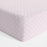 Bubba Blue Polka Dot Jersey Bassinet Fitted Sheet Pink (Online Only) image 1