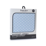 Bubba Blue Polka Dot Jersey Bassinet Fitted Sheet Blue (Online Only) image 0