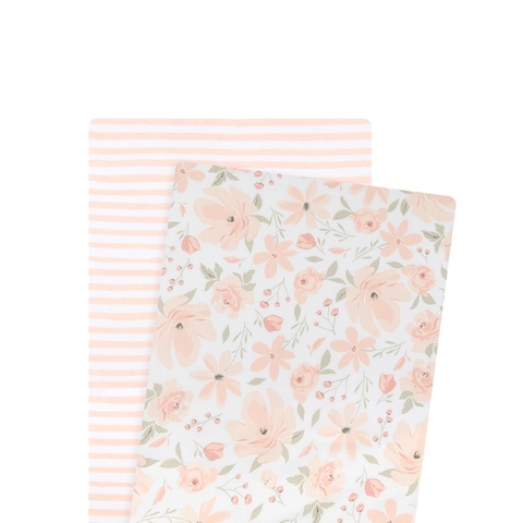 Lolli Living Meadow Bass Fitted Sheet 2 Pack Blush image 0 Large Image