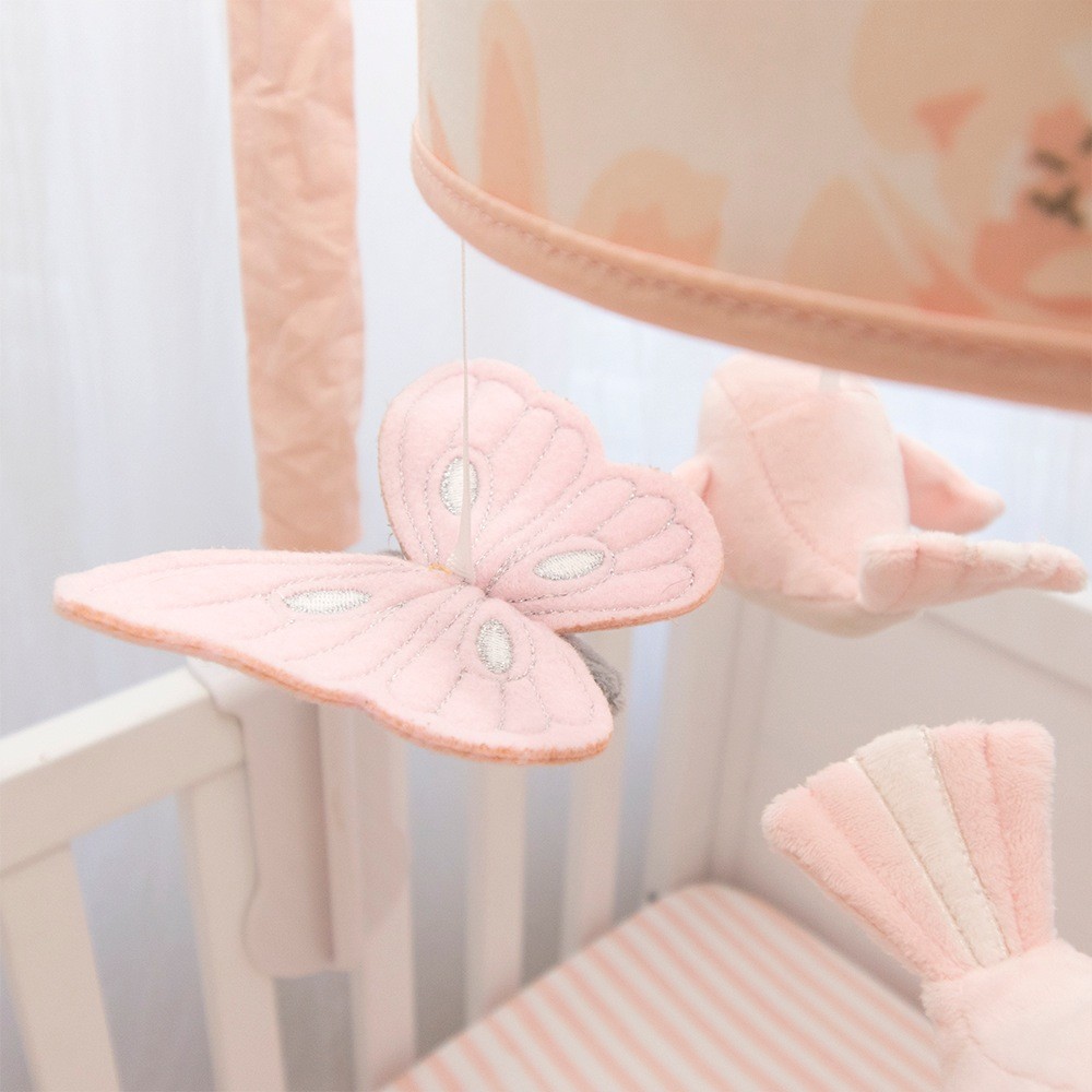 Lolli Living Meadow Musical Mobile Set Blush Mobiles Baby Bunting AU