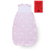 Plum Jersey Sleeping Bag 0.8 Tog Swan 12-24 Months (Online Only) image 1