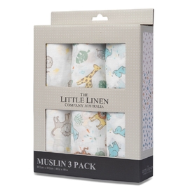 The Little Linen Co Muslin Safari Bear 3 Pack