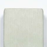Little Bamboo Jersey Cot Fitted Sheet Herringbone Whisper image 1
