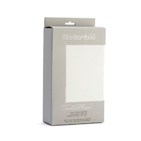 Little Bamboo Jersey Cot Fitted Sheet Natural image 0 Large Image