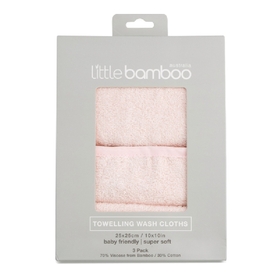 Little Bamboo Wash Cloth Dusty Pink 3 Pack