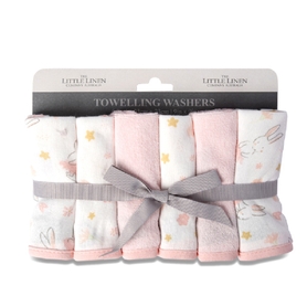 The Little Linen Co Wash Cloth Ballerina Bunny 6 Pack