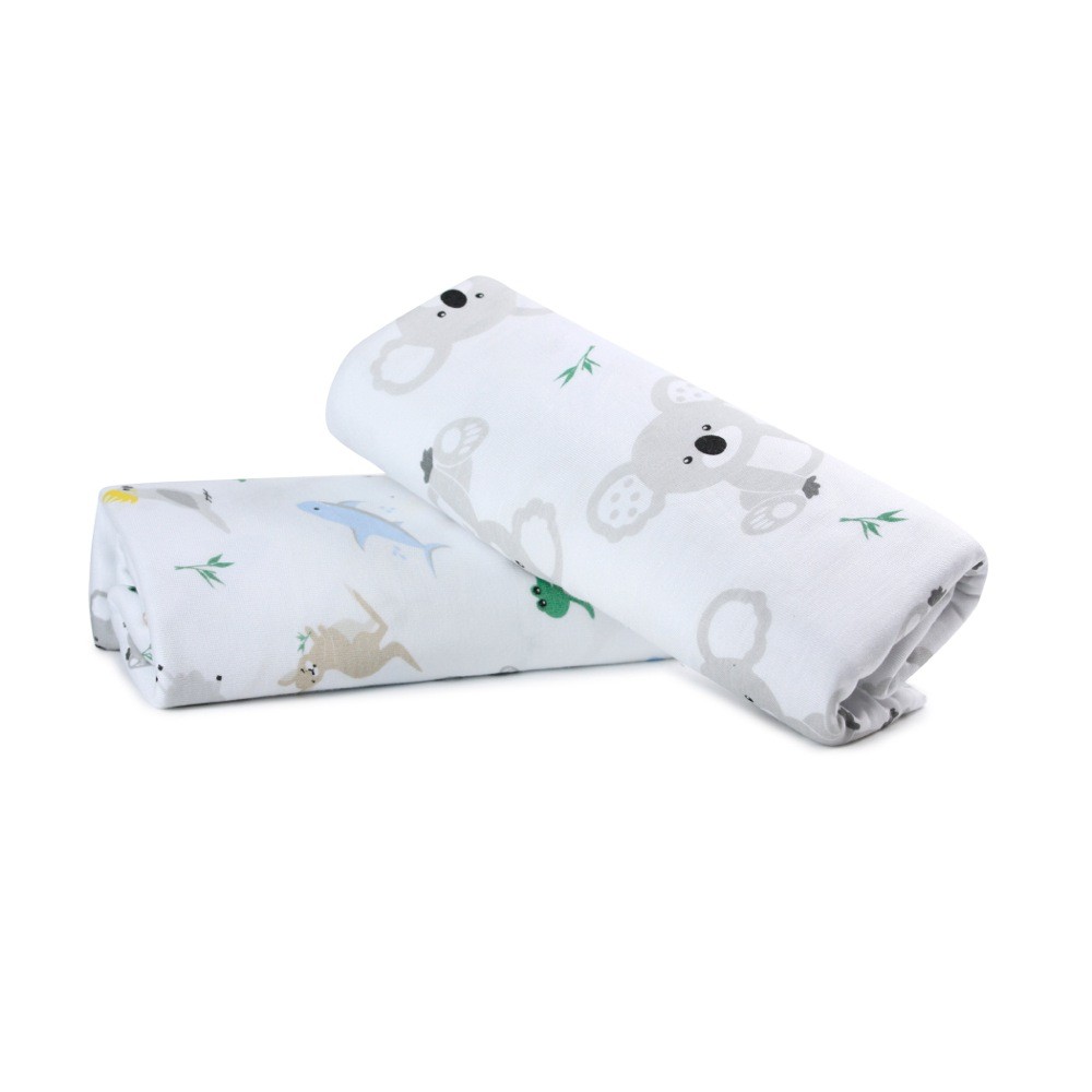 Bubba Blue Aussie Animal Jersey Wrap 2 Pack Wraps Baby Bunting AU