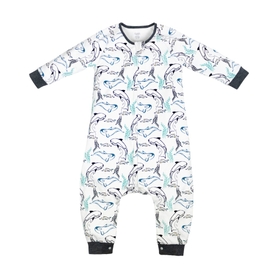 Nest Design Organic Sleep Suit Long Sleeve 1.0 Tog Orca White Large
